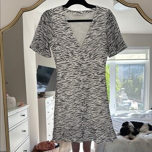 Black and White Zebra Print Dress